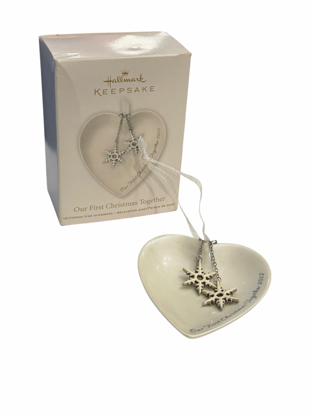 Hallmark Keepsake Ornament 2012 Porcelain Our First Christmas Together Heart